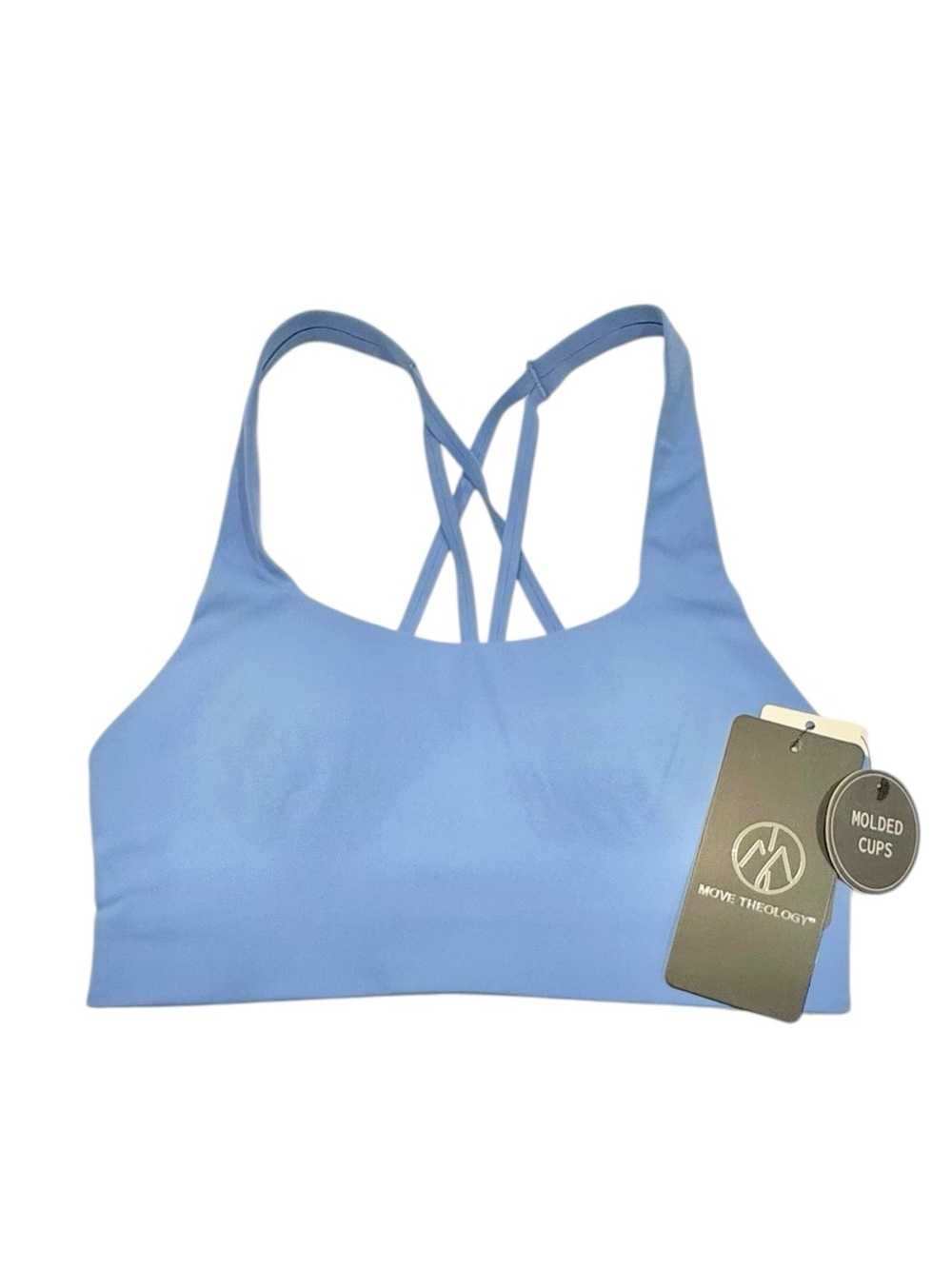 MOVE THEOLOGY Hera Molded Strappy Sports Bra Back Cut Out Pilates NWT XS